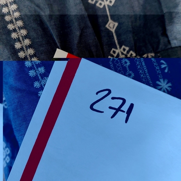 NEW Diane Gilman DG2 Embroidered Chambray Tunic Indigo P271 - Picture 8 of 8